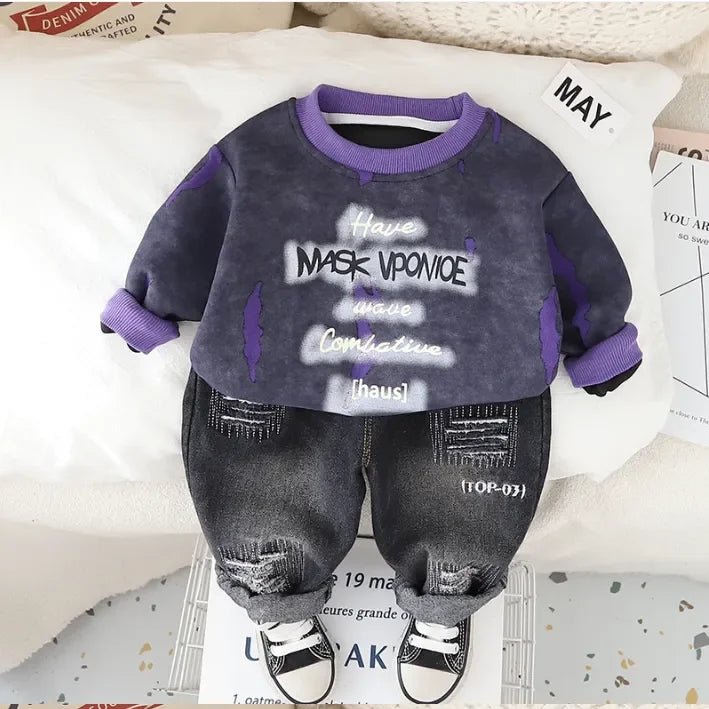 Rahat Sweatshirt ve Jean Pantolon 2'li Takım - MAKKA