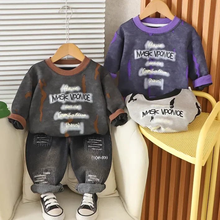 Rahat Sweatshirt ve Jean Pantolon 2'li Takım - MAKKA