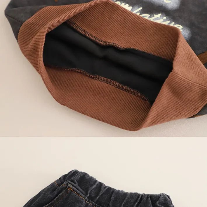 Rahat Sweatshirt ve Jean Pantolon 2'li Takım - MAKKA