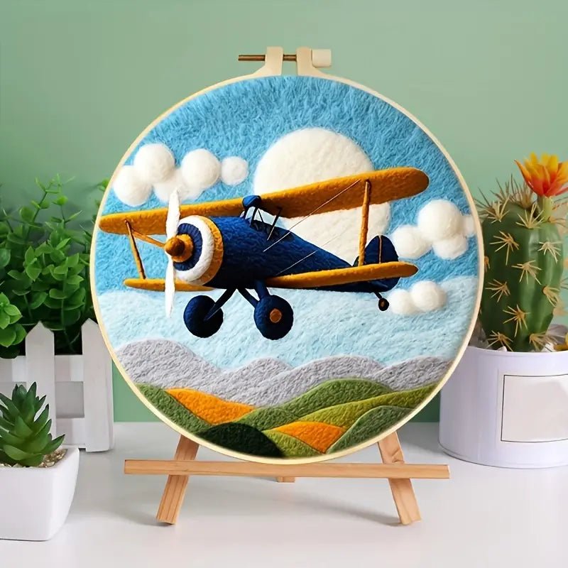 Renkli Ağaç Desenli İğne Keçe Başlangıç Seti 20x20 cm - MAKKA