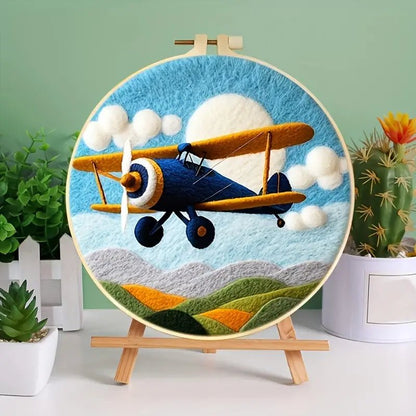 Renkli Ağaç Desenli İğne Keçe Başlangıç Seti 20x20 cm - MAKKA