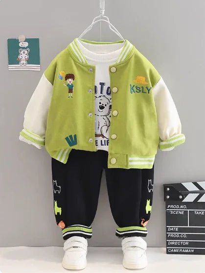 Renkli Unisex 1 - 5 Yaş Çocuk Takımı Uzun Kollu Rahat Set - MAKKA
