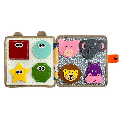 Renkli Zürafa Keçe Eğitici Kitap Montessori Dokunarak Öğrenme Oyuncağı - MAKKA