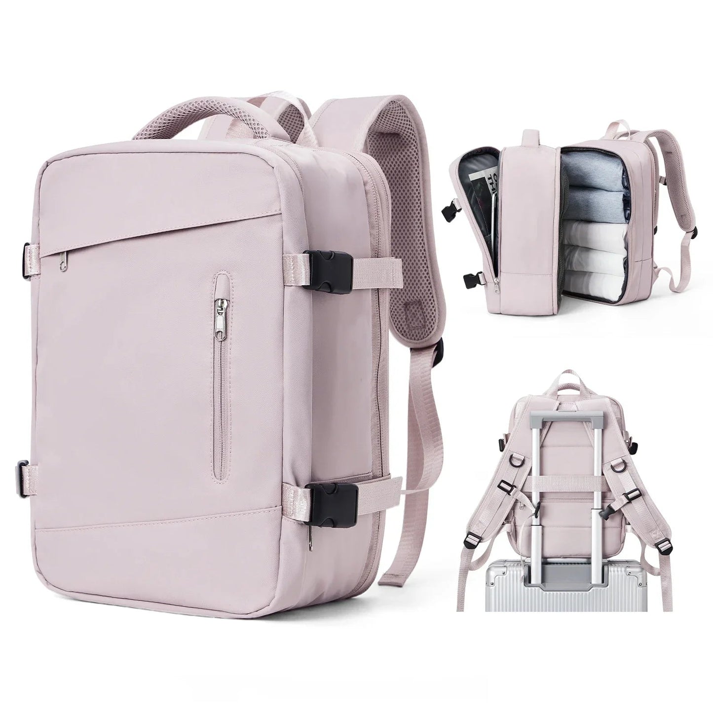 Ryanair Onaylı LK Kabin Seyahat Sırt Çantası Genişleyebilir Anti - hırsız Laptop Bölmeli Unisex - MAKKA