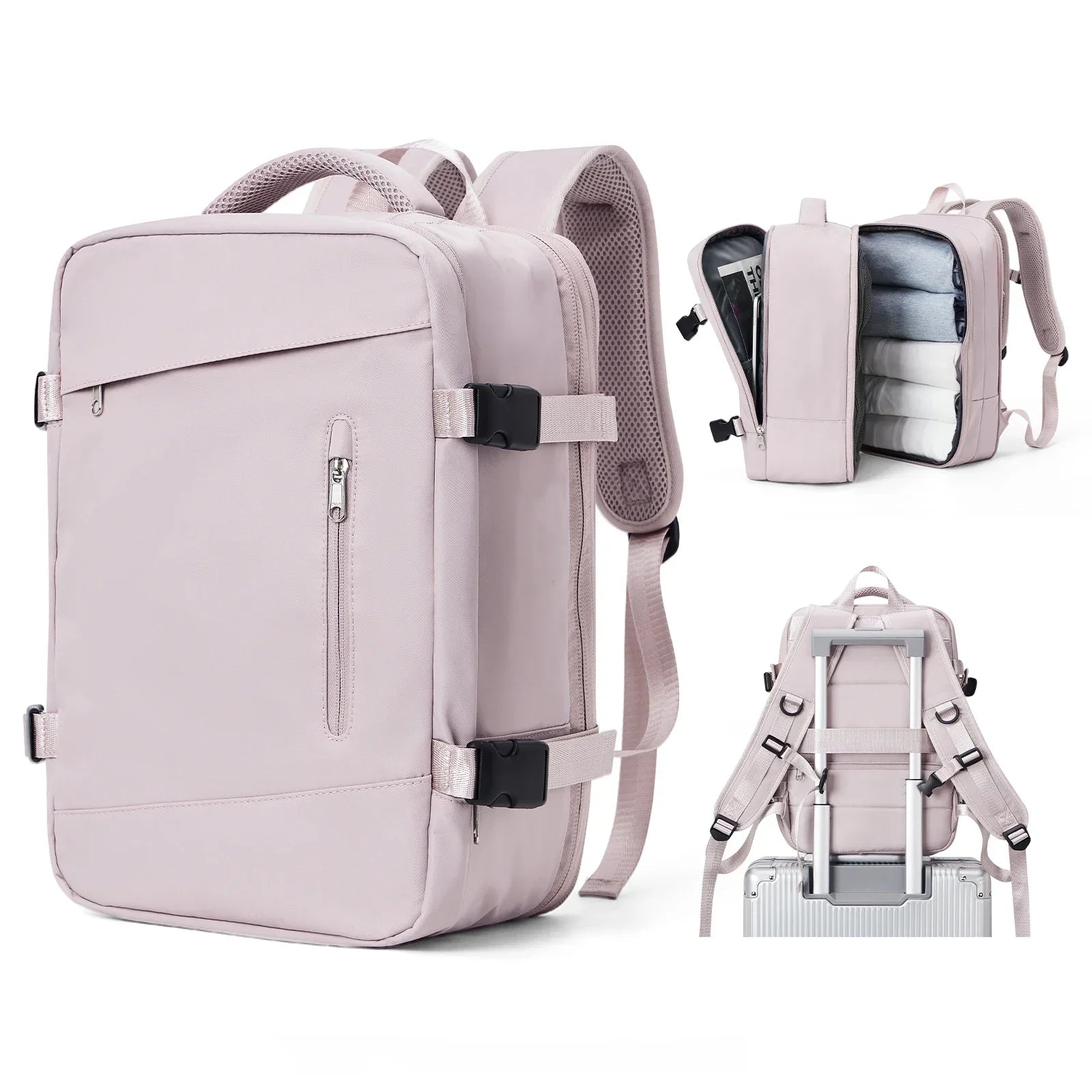 Ryanair Onaylı LK Kabin Seyahat Sırt Çantası Genişleyebilir Anti - hırsız Laptop Bölmeli Unisex - MAKKA