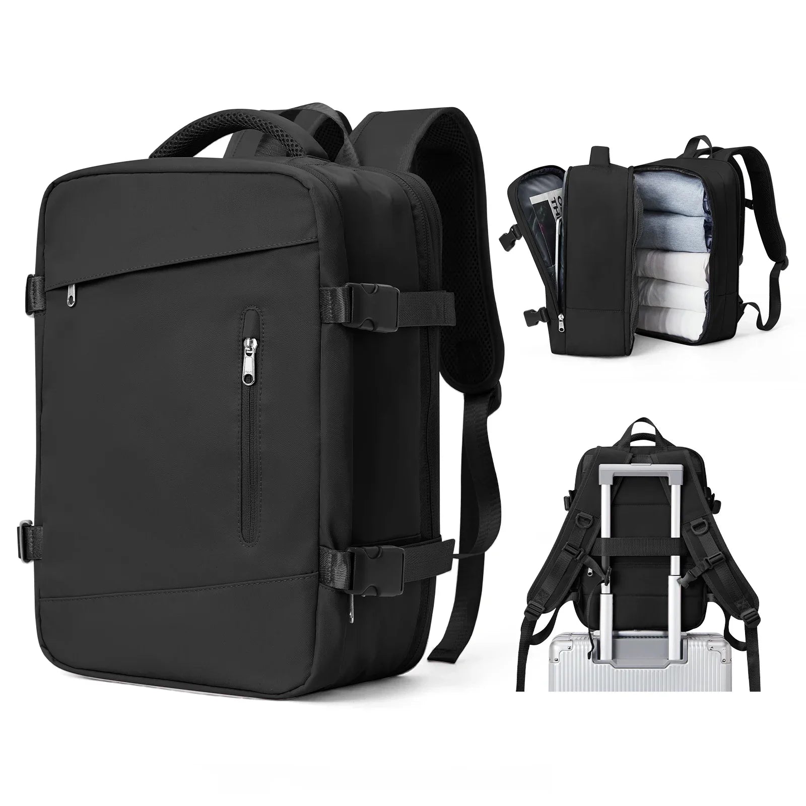 Ryanair Onaylı LK Kabin Seyahat Sırt Çantası Genişleyebilir Anti - hırsız Laptop Bölmeli Unisex - MAKKA