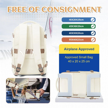 Ryanair Onaylı Suya Dayanıklı Kabin Sırt Çantası Laptop Bölmeli - MAKKA