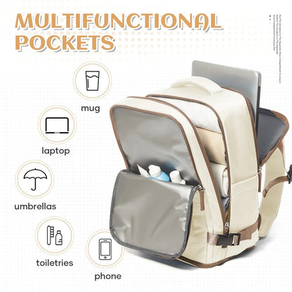 Ryanair Onaylı Suya Dayanıklı Kabin Sırt Çantası Laptop Bölmeli - MAKKA