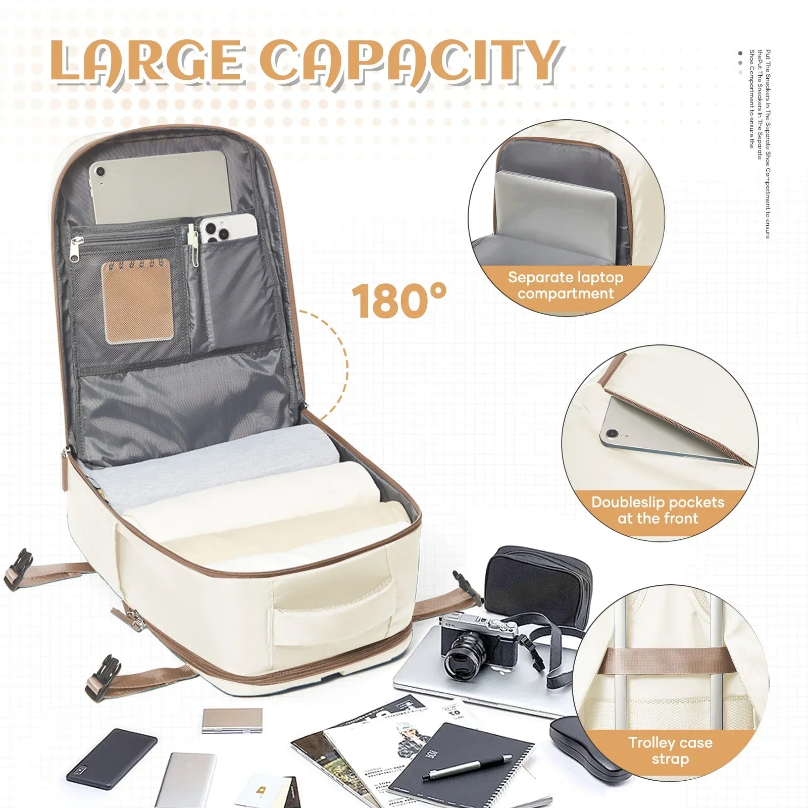 Ryanair Onaylı Suya Dayanıklı Kabin Sırt Çantası Laptop Bölmeli - MAKKA