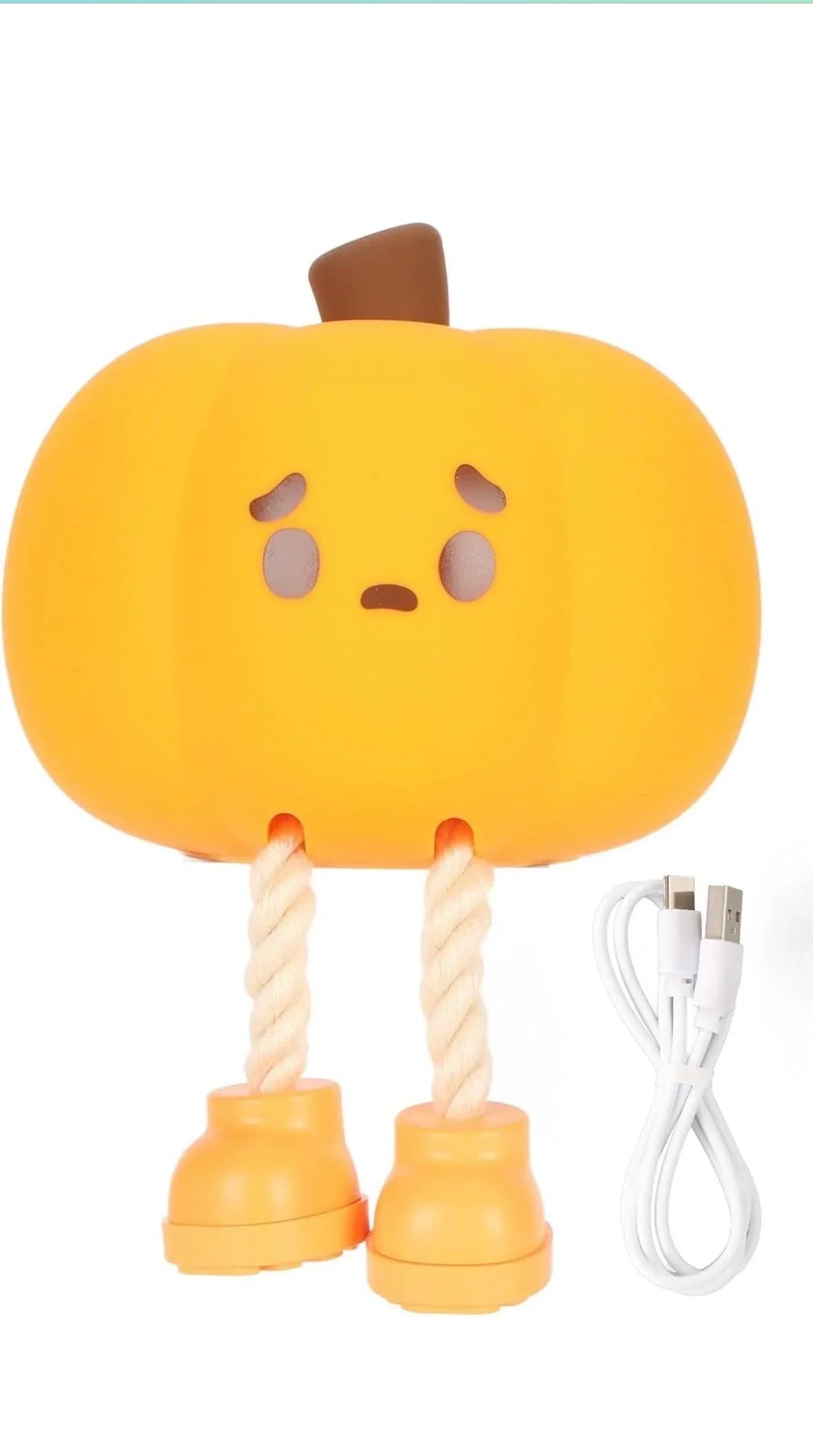 Sevimli Silikon Balkabağı USB Şarjlı LED Gece Lambası - MAKKA