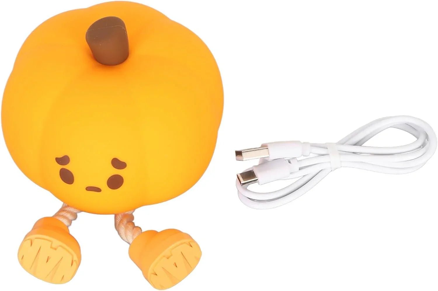 Sevimli Silikon Balkabağı USB Şarjlı LED Gece Lambası - MAKKA