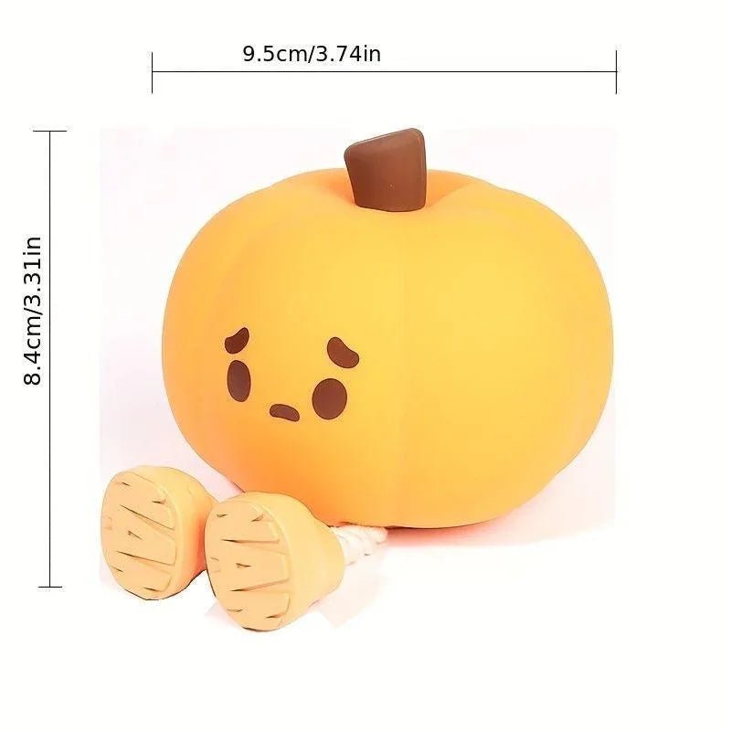 Sevimli Silikon Balkabağı USB Şarjlı LED Gece Lambası - MAKKA