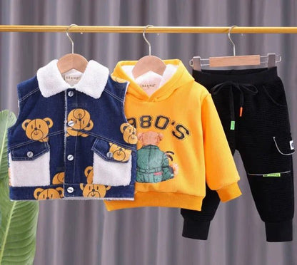 Şık 3 Parçalı Yelekli Erkek Çocuk Takımı 1 - 5 Yaş - MAKKA