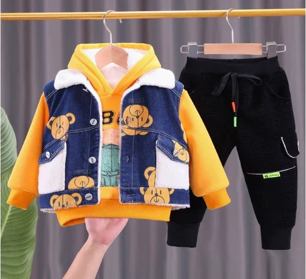 Şık 3 Parçalı Yelekli Erkek Çocuk Takımı 1 - 5 Yaş - MAKKA