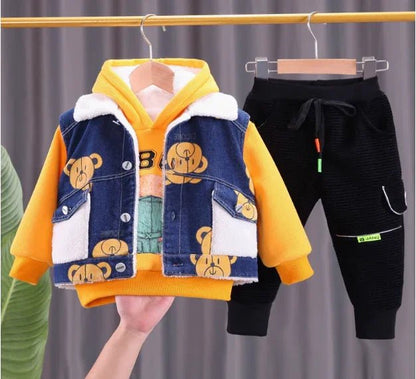 Şık 3 Parçalı Yelekli Erkek Çocuk Takımı 1 - 5 Yaş - MAKKA