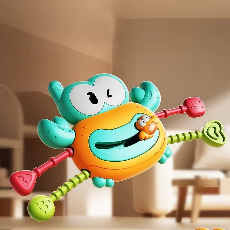 Silikon Yengeç Çekme Montessori Eğitici Oyuncak Bebekler İçin Kaymaz - MAKKA