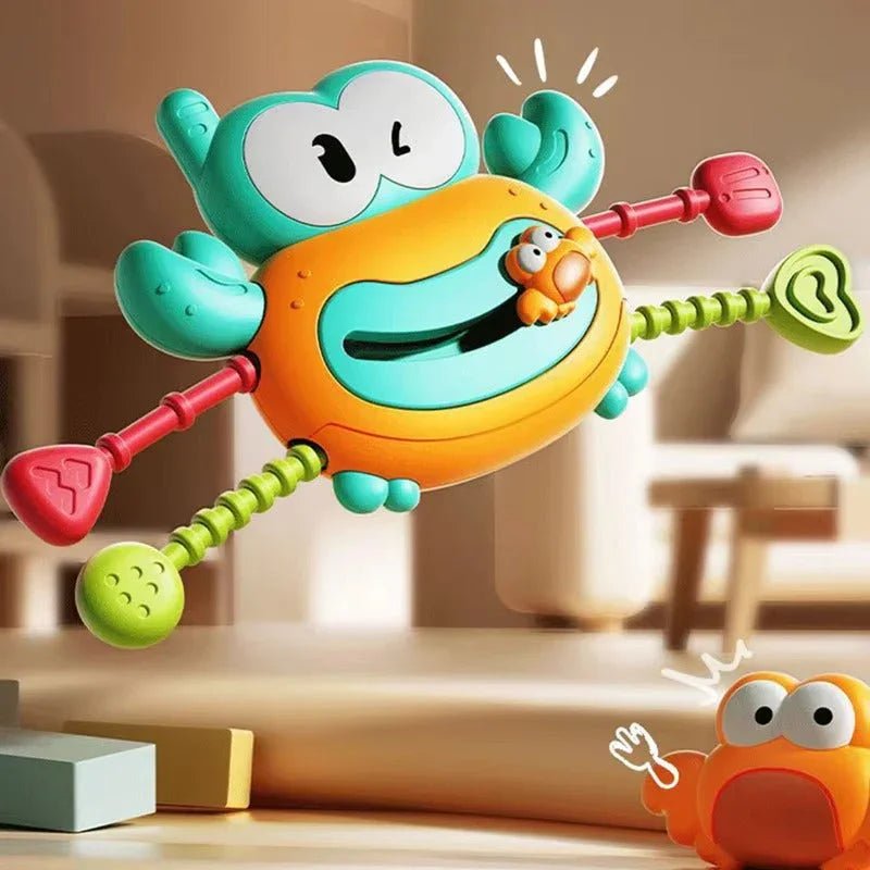 Silikon Yengeç Çekme Montessori Eğitici Oyuncak Bebekler İçin Kaymaz - MAKKA