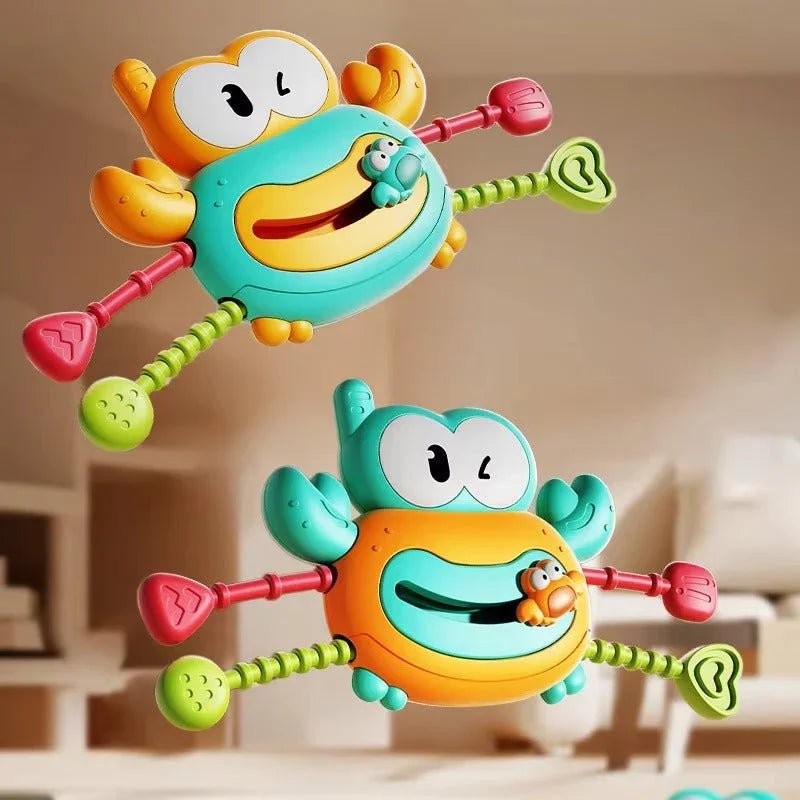 Silikon Yengeç Çekme Montessori Eğitici Oyuncak Bebekler İçin Kaymaz - MAKKA