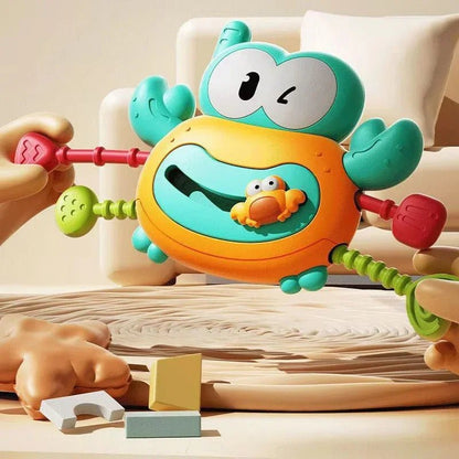 Silikon Yengeç Çekme Montessori Eğitici Oyuncak Bebekler İçin Kaymaz - MAKKA