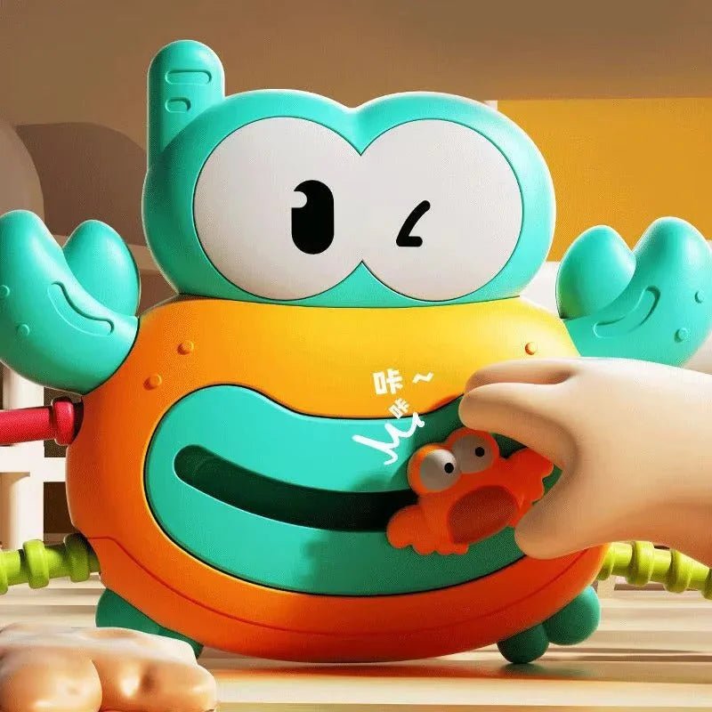 Silikon Yengeç Çekme Montessori Eğitici Oyuncak Bebekler İçin Kaymaz - MAKKA