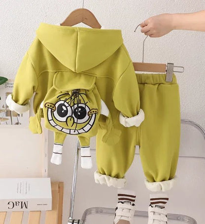 Sırt Çantalı Erkek Çocuk Takımı Uzun Kollu Pantolonlu Set - MAKKA