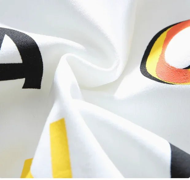 Siyah Beyaz Erkek Çocuk Takımı Rahat Nefes Alan Pamuklu Kumaş - MAKKA