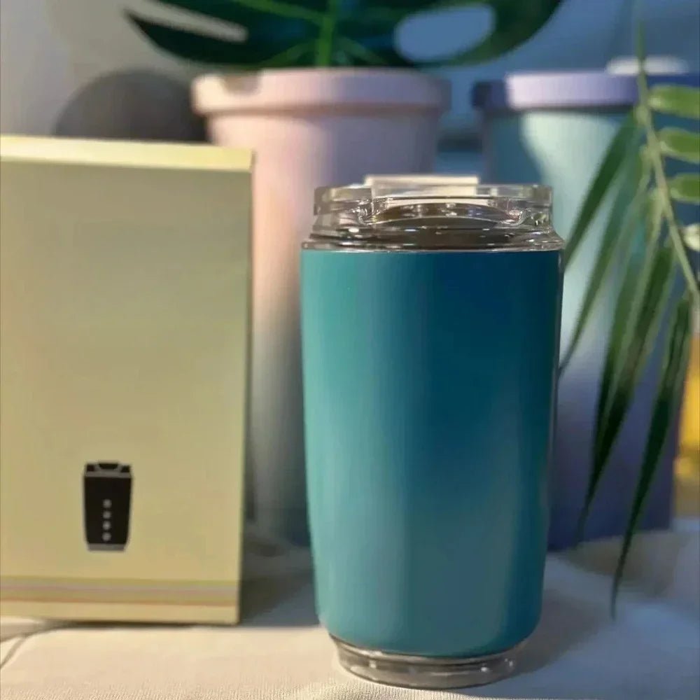 SMEG Tasarım Termos Paslanmaz Çelik 320ML Seyahate Uygun Bardak Yalıtımlı Vakumlu Kupa - MAKKA