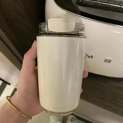 SMEG Tasarım Termos Paslanmaz Çelik 320ML Seyahate Uygun Bardak Yalıtımlı Vakumlu Kupa - MAKKA