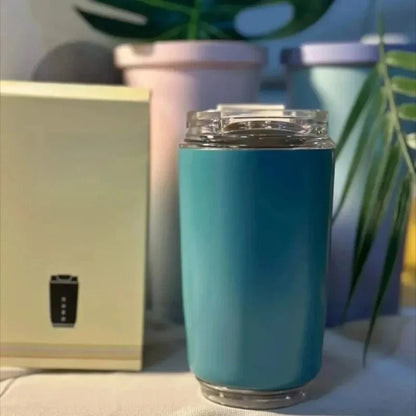 SMEG Tasarım Termos Paslanmaz Çelik 320ML Seyahate Uygun Bardak Yalıtımlı Vakumlu Kupa - MAKKA