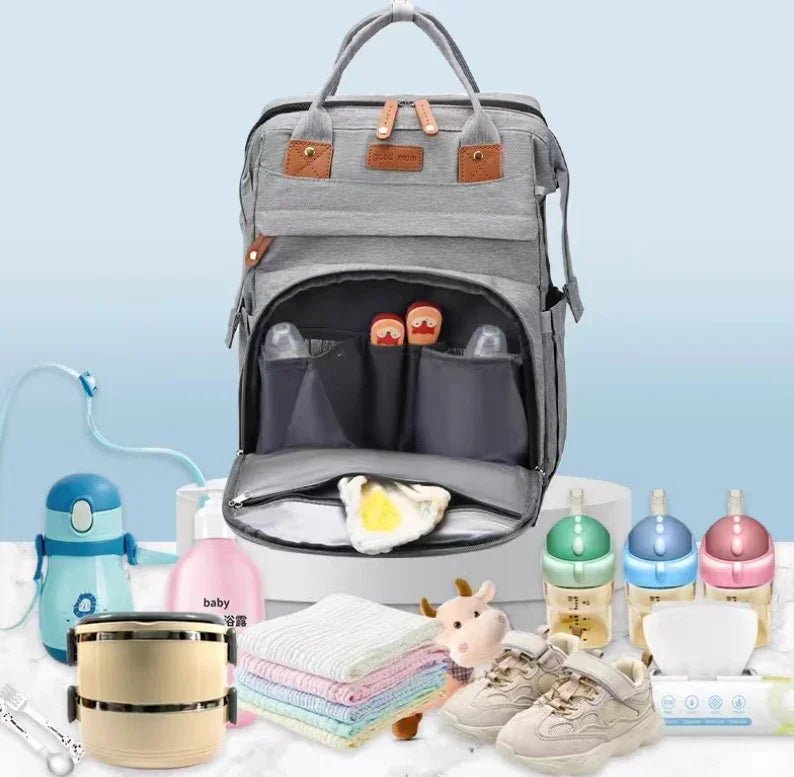 Su Geçirmez Çok Fonksiyonlu Katlanabilir Anne Bebek Taşıma Çantası - MAKKA