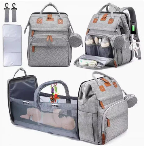 Su Geçirmez Çok Fonksiyonlu Katlanabilir Anne Bebek Taşıma Çantası - MAKKA