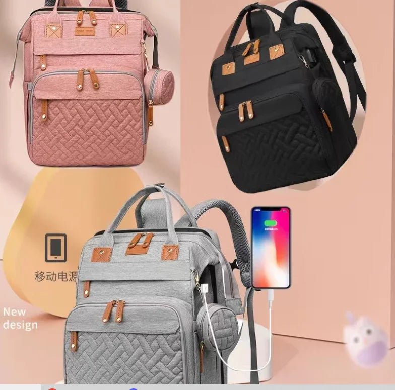 Su Geçirmez Çok Fonksiyonlu Katlanabilir Anne Bebek Taşıma Çantası - MAKKA