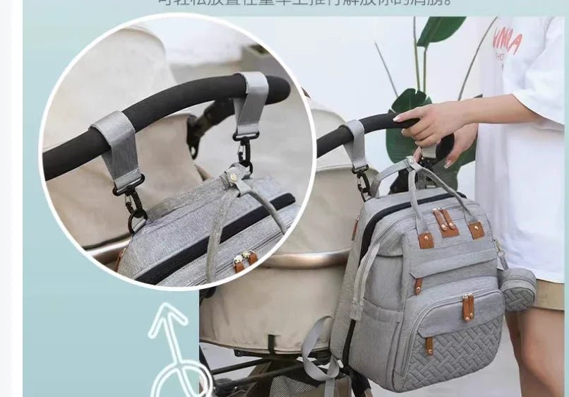 Su Geçirmez Çok Fonksiyonlu Katlanabilir Anne Bebek Taşıma Çantası - MAKKA
