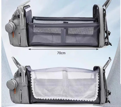 Su Geçirmez Çok Fonksiyonlu Katlanabilir Anne Bebek Taşıma Çantası - MAKKA