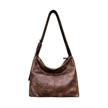 Suni Deri Retro Kadın Tote Çanta 33x25x13,5 cm - MAKKA