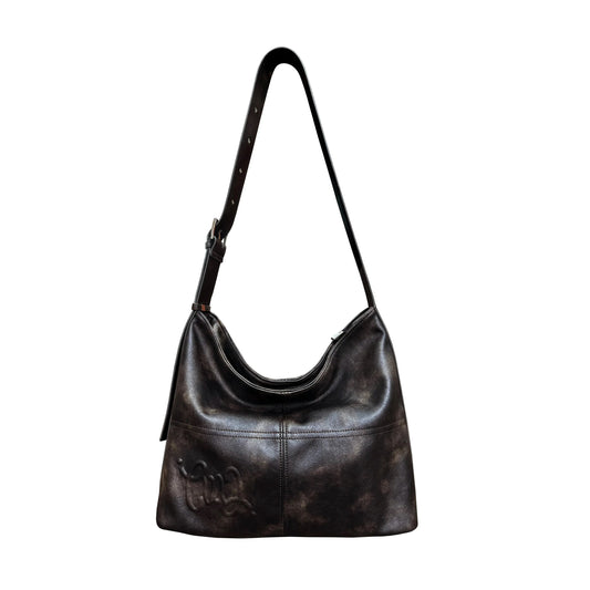 Suni Deri Retro Kadın Tote Çanta 33x25x13,5 cm - MAKKA