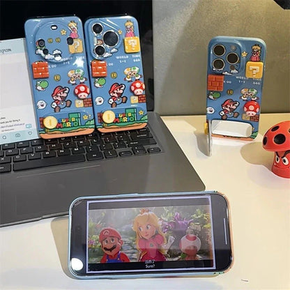 Süper Mario Figürlü Mat PC Telefon Kılıfı Standlı - MAKKA