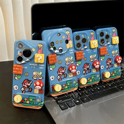 Süper Mario Figürlü Mat PC Telefon Kılıfı Standlı - MAKKA