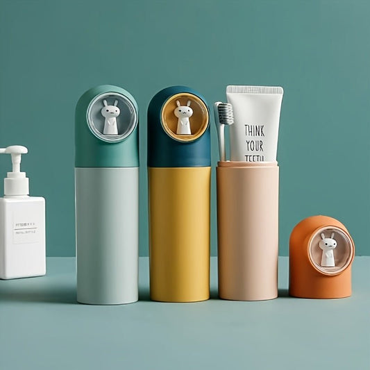 Taşınabilir Karikatür Tavşan Seyahat Diş Fırçası Kılıfı Seti - MAKKA