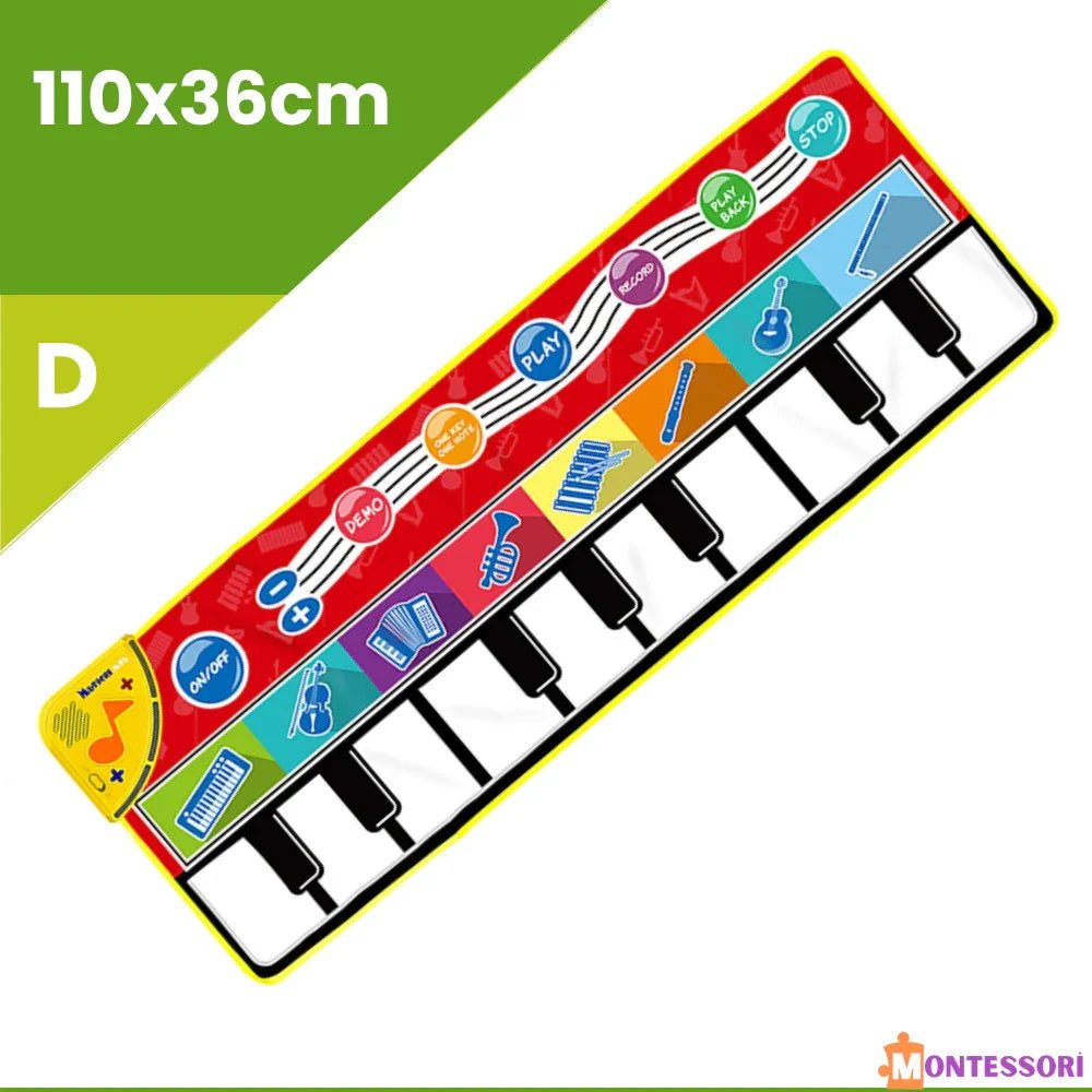 Taşınabilir Montessori Piyano Müzik Matı 25 Tuşlu Eğitici Oyun - MAKKA