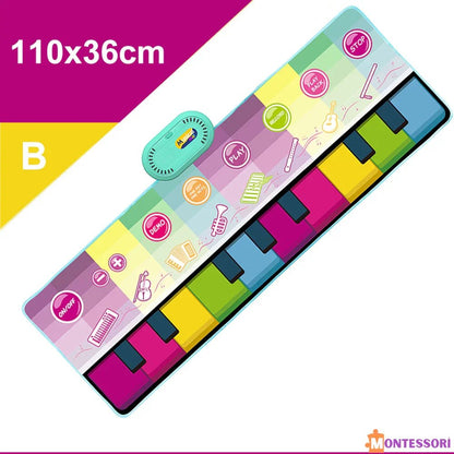Taşınabilir Montessori Piyano Müzik Matı 25 Tuşlu Eğitici Oyun - MAKKA