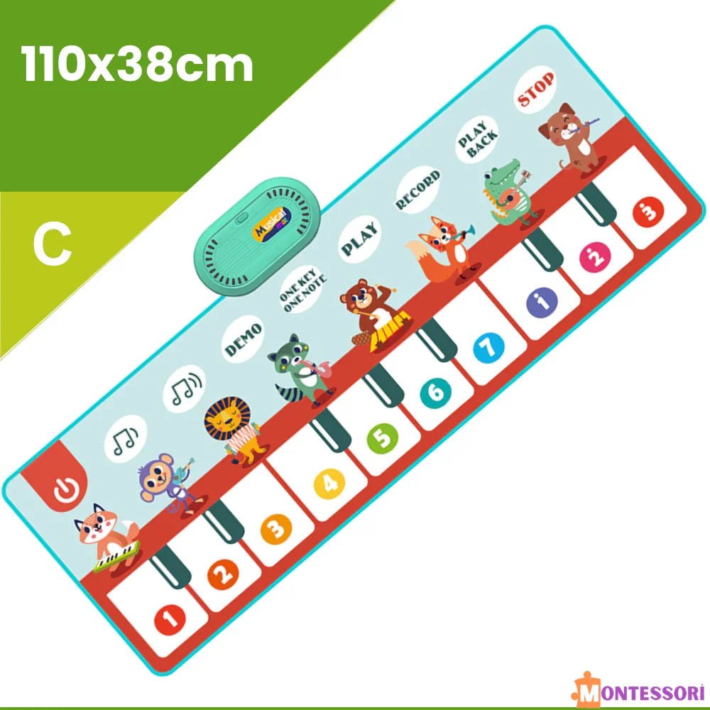 Taşınabilir Montessori Piyano Müzik Matı 25 Tuşlu Eğitici Oyun - MAKKA