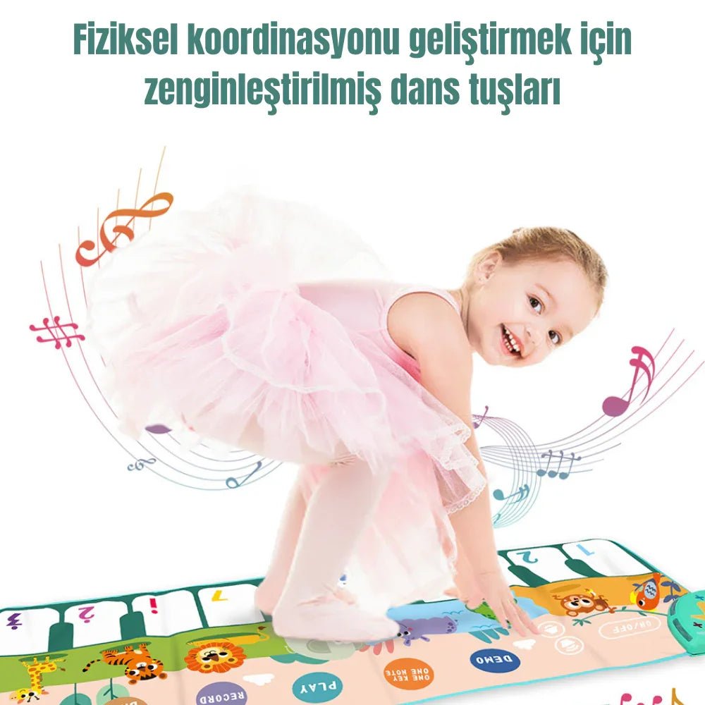 Taşınabilir Montessori Piyano Müzik Matı 25 Tuşlu Eğitici Oyun - MAKKA