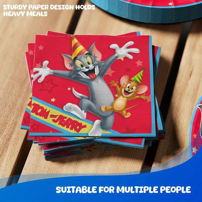 Tom Temalı 150 Parça Tek Kullanımlık Parti Sofra Seti - MAKKA