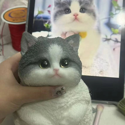 Tombul Kedi Boyanabilir TPR Stres Giderici DIY Kendin Yap Hediye Seti - MAKKA