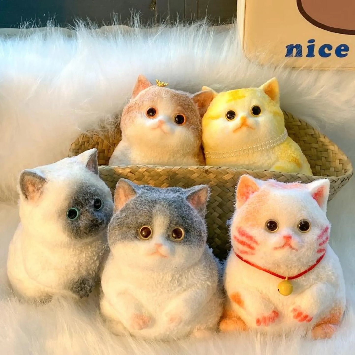 Tombul Kedi Boyanabilir TPR Stres Giderici DIY Kendin Yap Hediye Seti - MAKKA