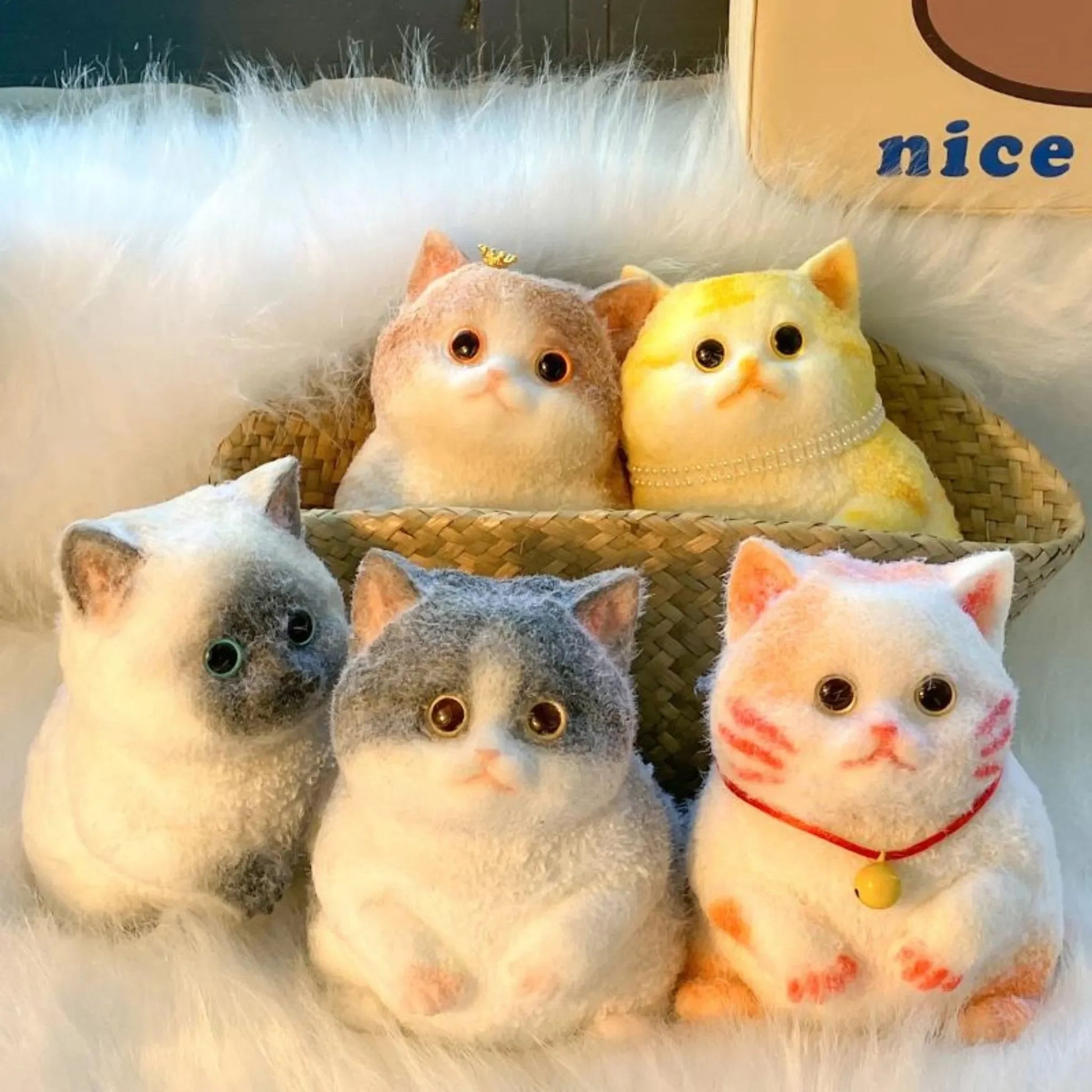 Tombul Kedi Boyanabilir TPR Stres Giderici DIY Kendin Yap Hediye Seti - MAKKA