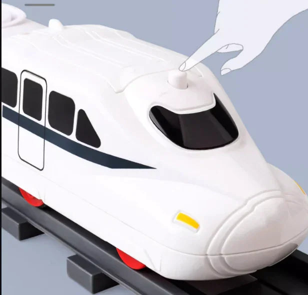 56 Parça 5 Bölmeli Deluxe Çocuk Tren Şeklinde Yemek Tabağı, BPA'sız, Kaymaz - MAKKA