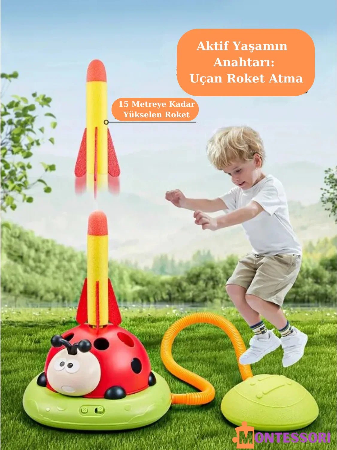 Uğur Böceği Montessori Çok Fonksiyonlu Çocuk Egzersiz ve Tırmanma - MAKKA