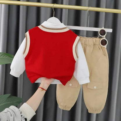 Unisex 3 Parça Çocuk Takım Ayıcık Desenli 1 - 5 Yaş Rahat - MAKKA